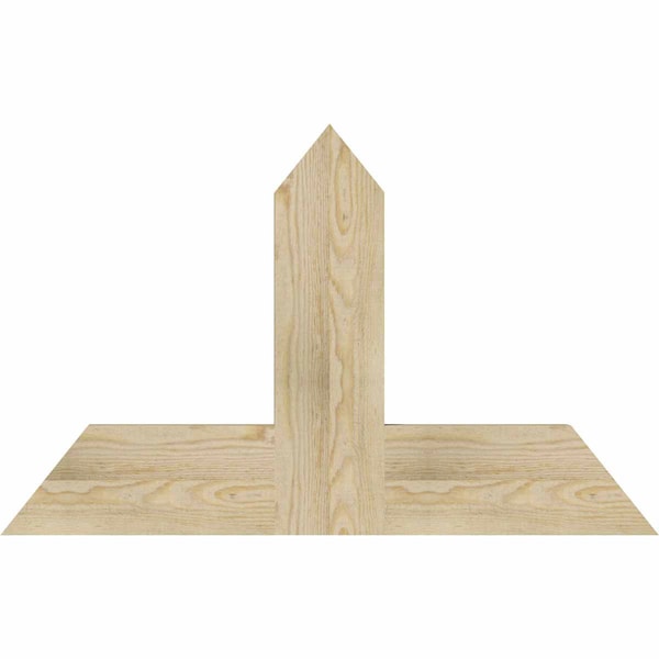 Ekena Millwork Portland Rough Sawn Timber Gable Bracket, Douglas Fir, 36"W x 23"H x 2"D x 6"F, 15/12 Pitch GBW036X23X0206POR00RDF - main